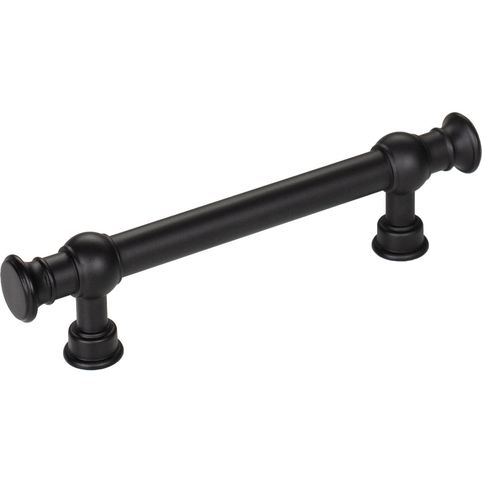 Top Knobs TK3121BLK: 3-3/4" cc Regent's Park Ormonde Cabinet Pull - Flat Black