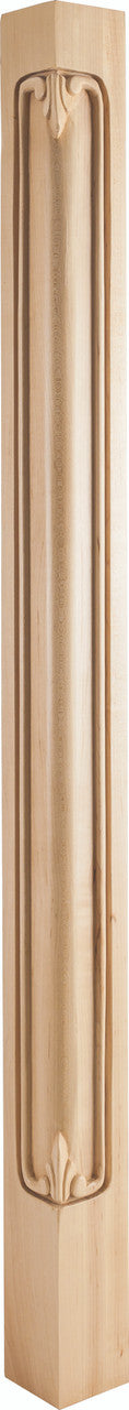 Hardware Resources CP-1-42RW: 3/4" x 2-3/4" x 42" Acanthus Corner Post - Rubberwood