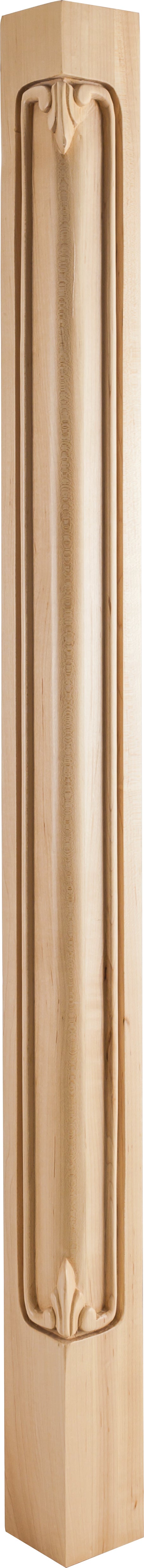 Hardware Resources CP-1-42MP: 3/4" x 2-3/4" x 42" Acanthus Corner Post - Hard Maple