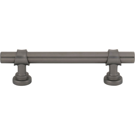 Top Knobs M2831: 3-3/4" cc  Bar Cabinet Pull - Ash Gray