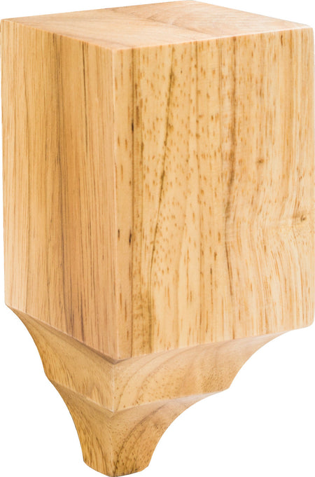 Hardware Resources MCB-1-RW: French Cut Corner Leg - Rubberwood