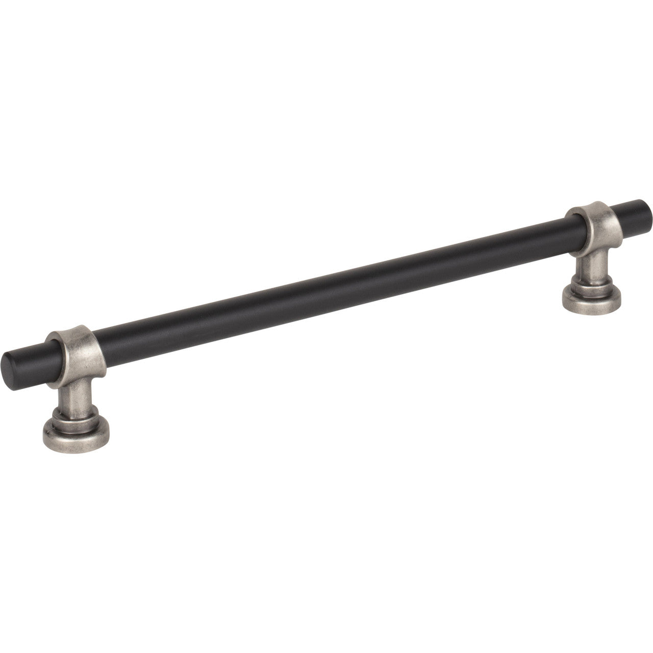 Top Knobs M2742: 7-9/16" cc Dakota Bit Cabinet Pull - Flat Black/Pewter Antique
