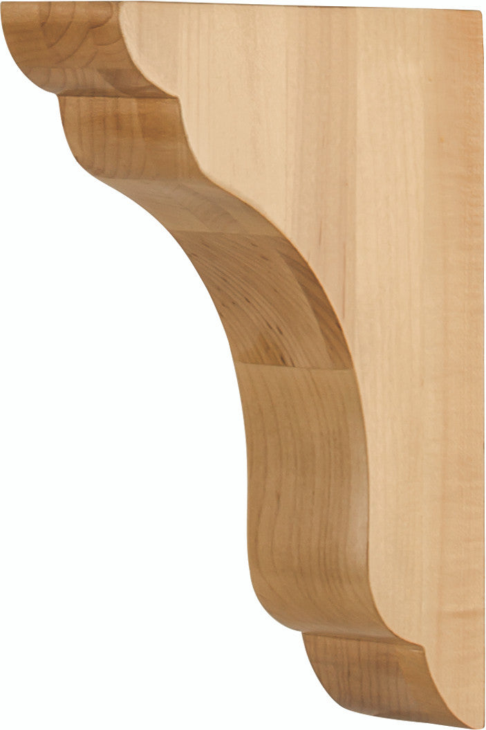 Hardware Resources COR46-RW: Scalloped End Corbel - Rubberwood