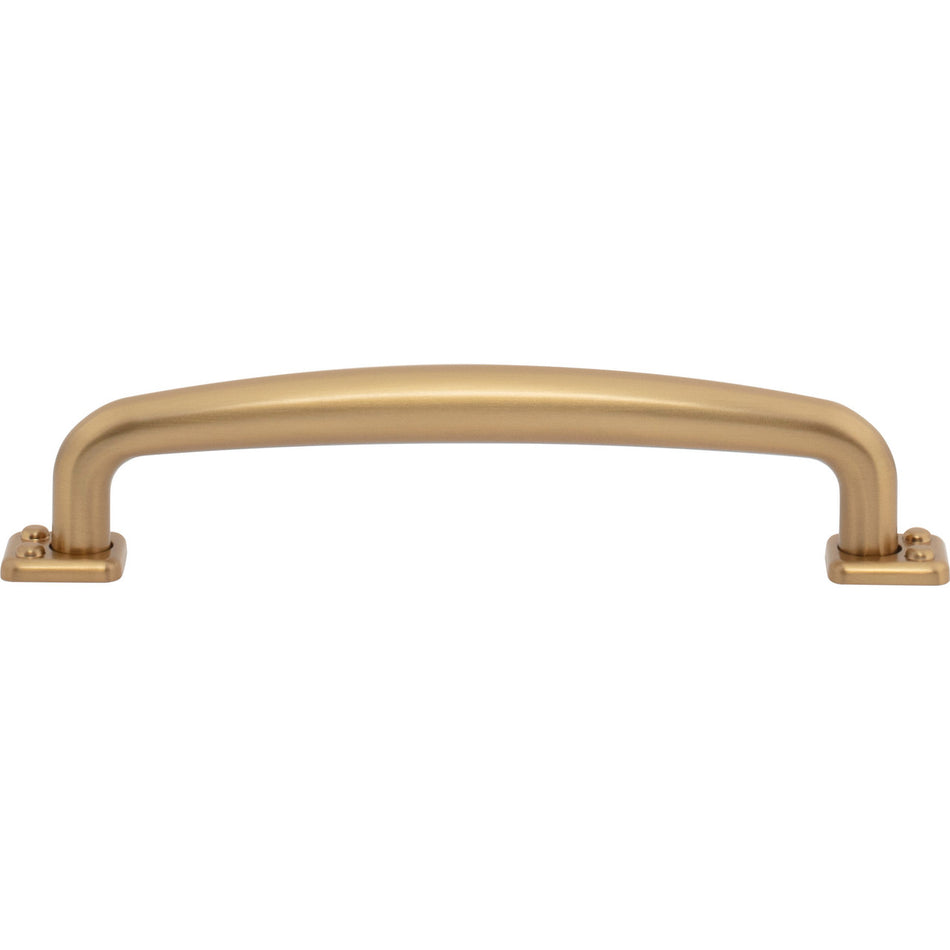 Atlas A542-WB: 5-1/16" cc Benning D-Handle Cabinet Pull - Warm Brass