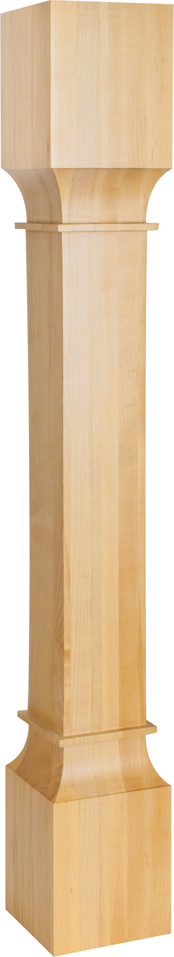 Hardware Resources P35Ald Square Modern Wood Post 5" x 5" x 35-1/2" - Alder