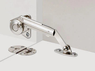 Sugatsune NSDX-10LK/TV: Short Arm Adjustable Soft Down Lid Stay (left) - Nickel