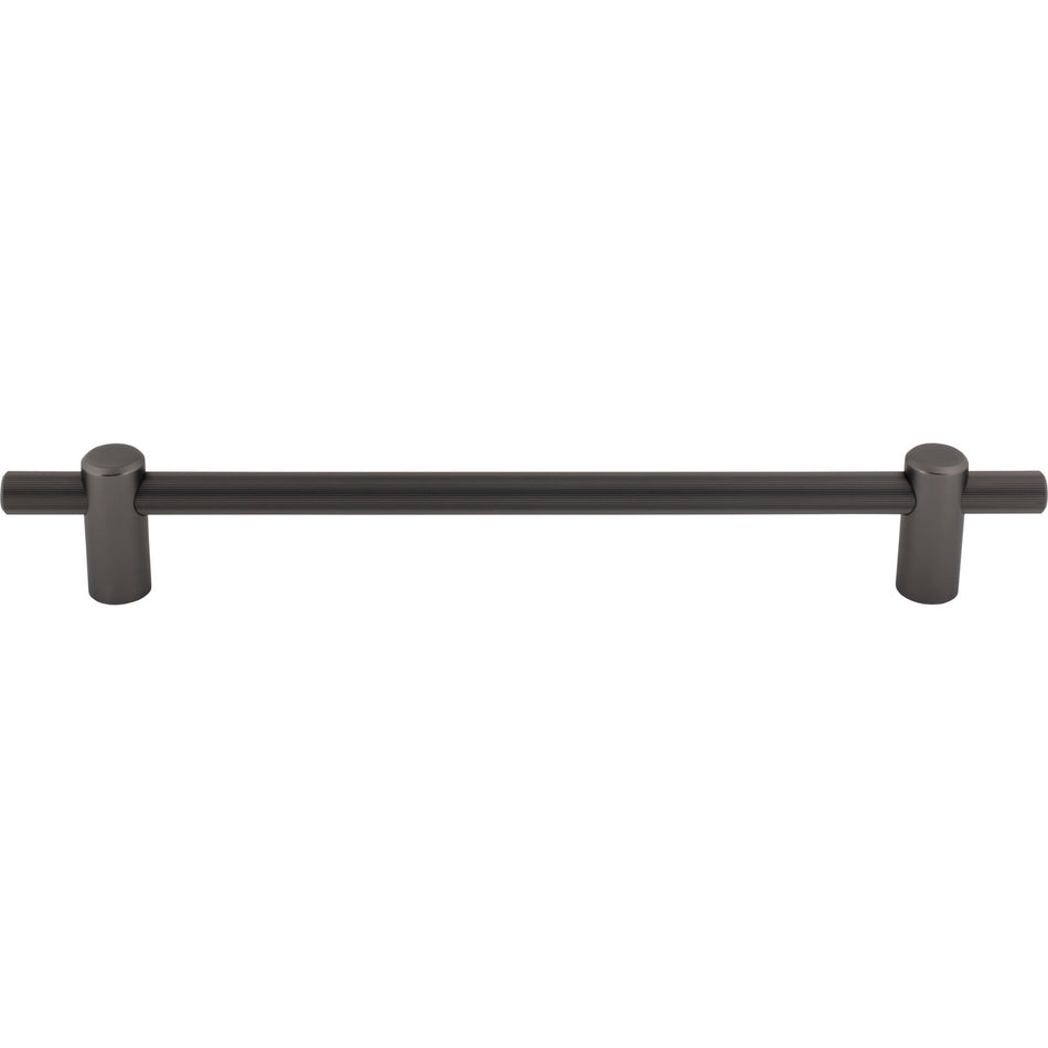Top Knobs TK3258AG: 12" cc Dempsey Bar Cabinet Pull - Ash Grey