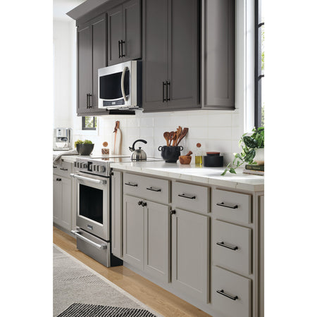 Top Knobs TK3330BLK: 1-1/4" Lambert Round Cabinet Knob - Flat Black