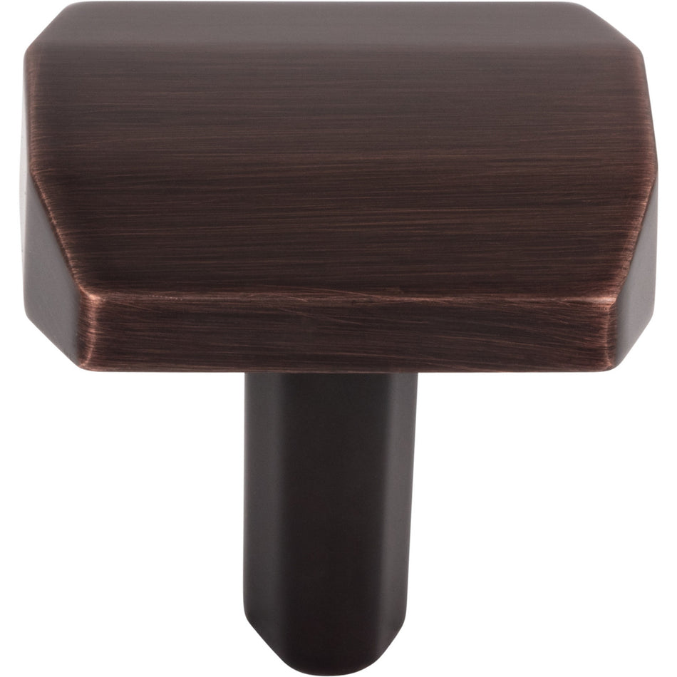 Elements 641DBAC: 1-1/4" William Square Cabinet Knob - Brushed Oil Rubbed Bronze