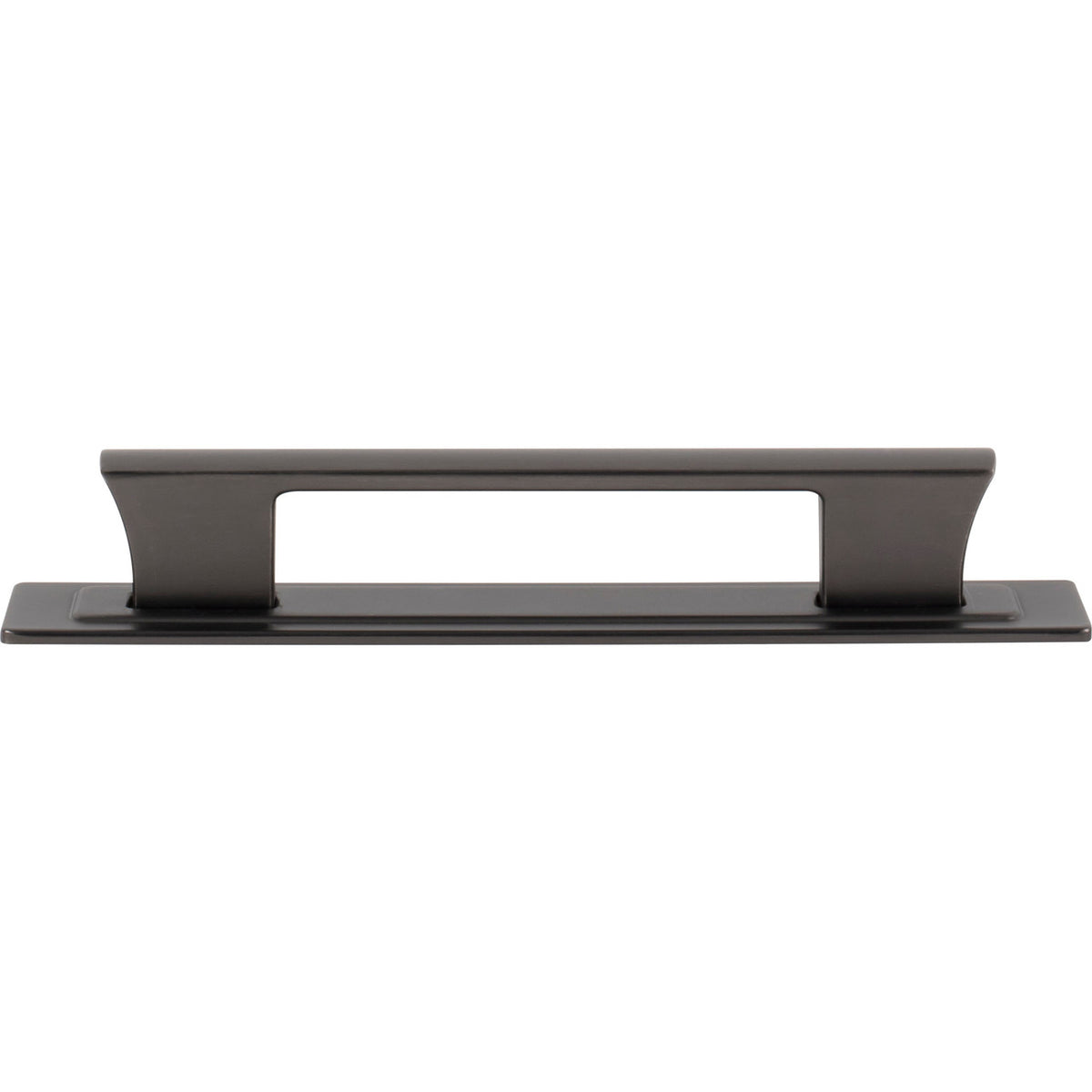 Atlas A6003-SL: 5-1/16" cc Zander Bar Cabinet Pull w/Backplate - Slate