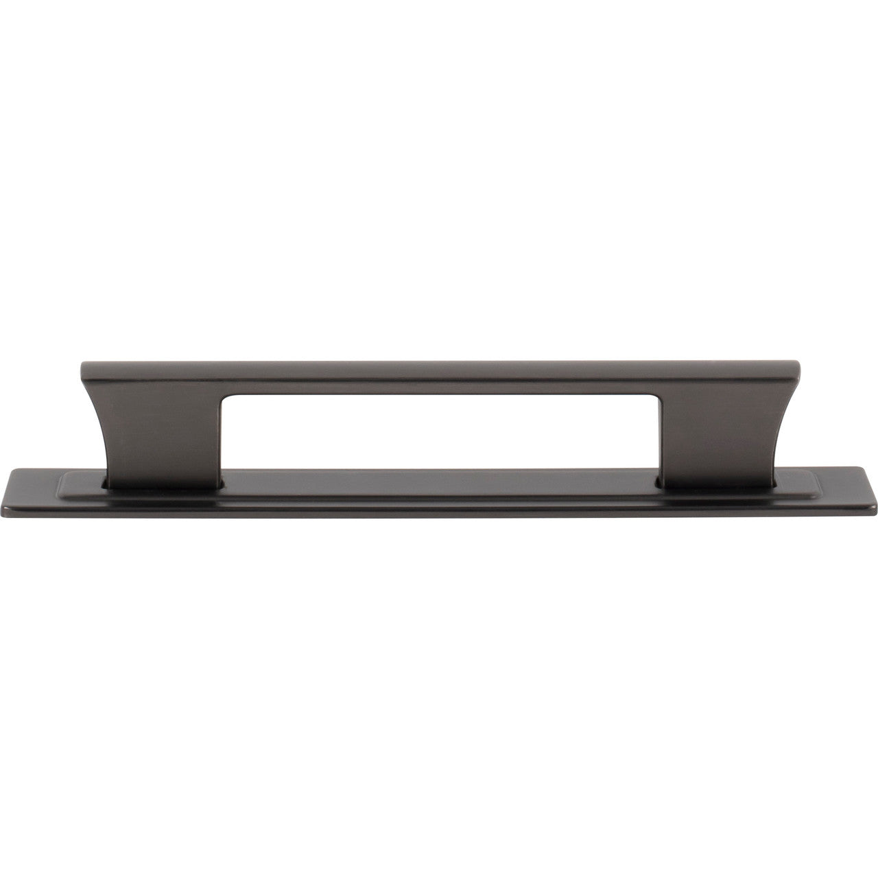 Atlas A6003-SL: 5-1/16" cc Zander Bar Cabinet Pull w/Backplate - Slate