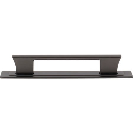Atlas A6003-SL: 5-1/16" cc Zander Bar Cabinet Pull w/Backplate - Slate