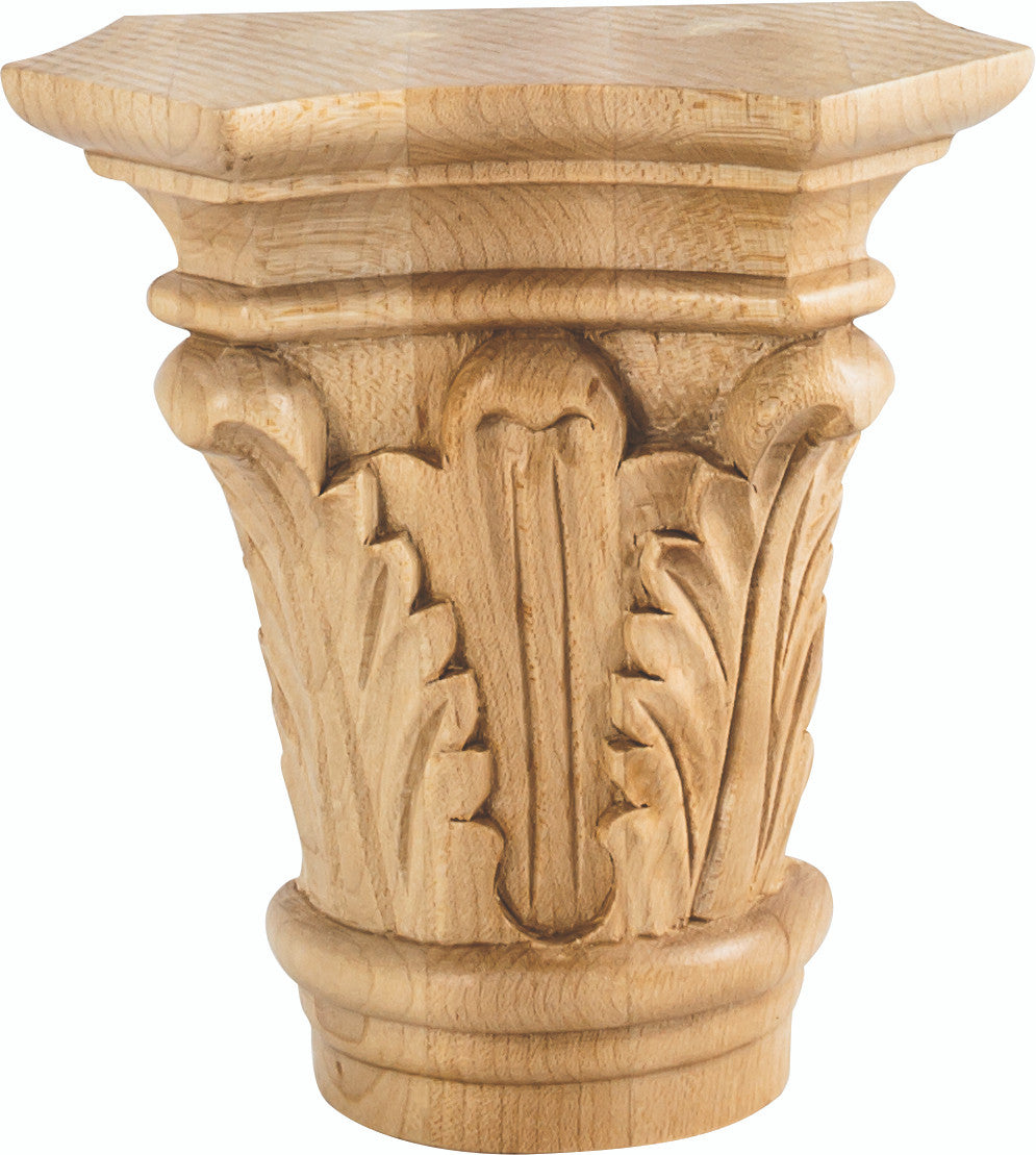 Hardware Resources CAP5MP: 4-3/8" x 2-1/8" x 4-3/4" Acanthus Capital - Maple