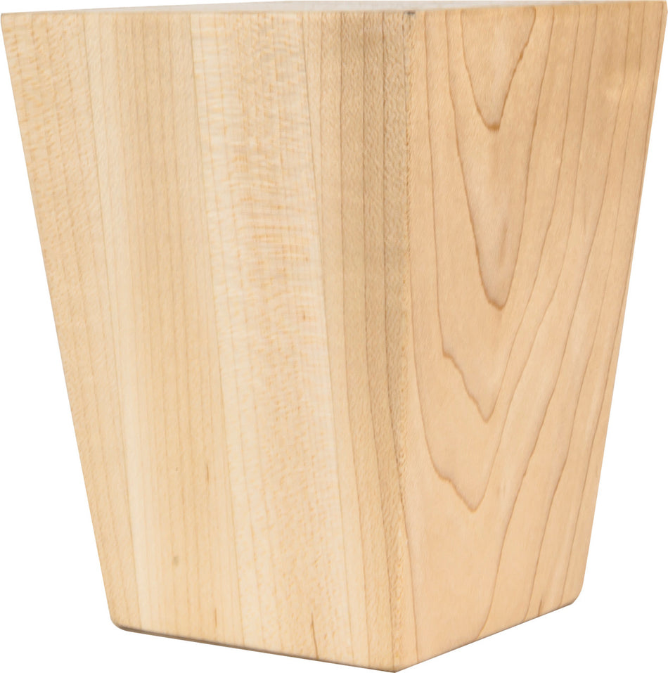 Hardware Resources BF34-3.5-CH: Square Tapered Shaker Bun Foot - Cherry