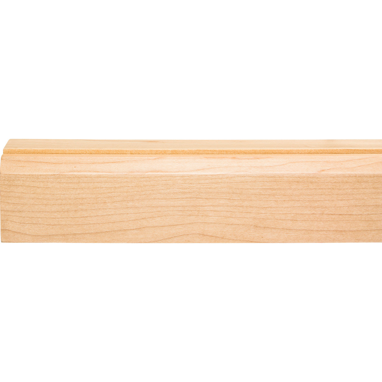 Hardware Resources LR006-HMP: 2-1/8" x 2-1/8" Beveled Shaker Light Rail Moulding - Hard Maple