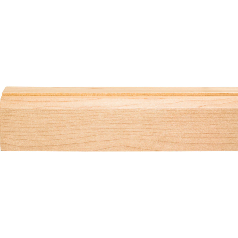 Hardware Resources LR006-HMP: 2-1/8" x 2-1/8" Beveled Shaker Light Rail Moulding - Hard Maple