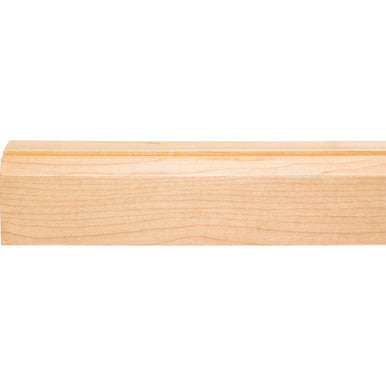 Hardware Resources LR006-HMP: 2-1/8" x 2-1/8" Beveled Shaker Light Rail Moulding - Hard Maple