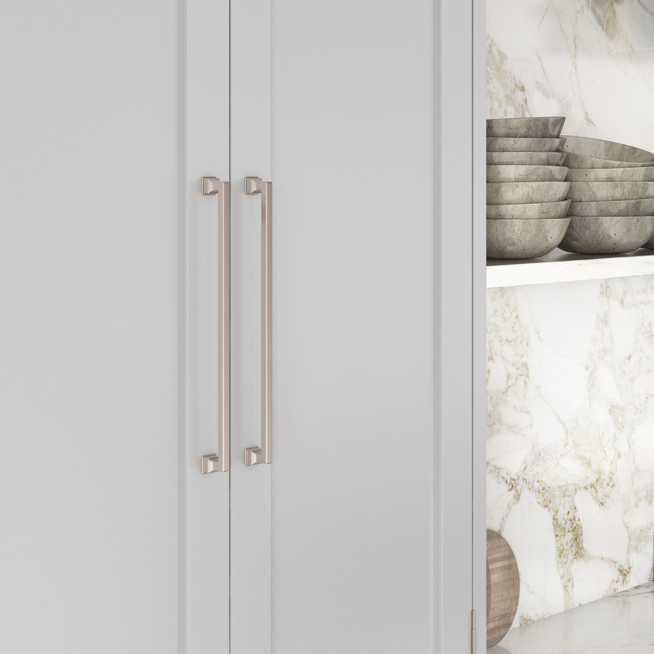 Atlas A628-BRN: 18" cc Erika Cabinet Pull - Brushed Nickel
