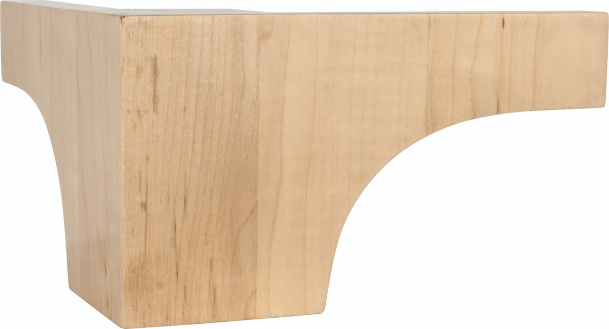 Hardware Resources PFCCOV-HMP: Cove Corner Pedestal Foot - Hard Maple