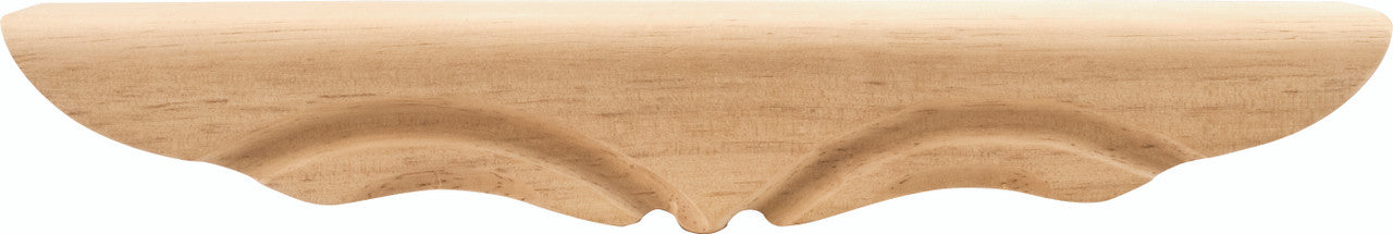 Hardware Resources PFM1-OK: 11-3/8" x 1-3/4" x 1-11/16" Rounded Middle Pedestal Foot - Oak