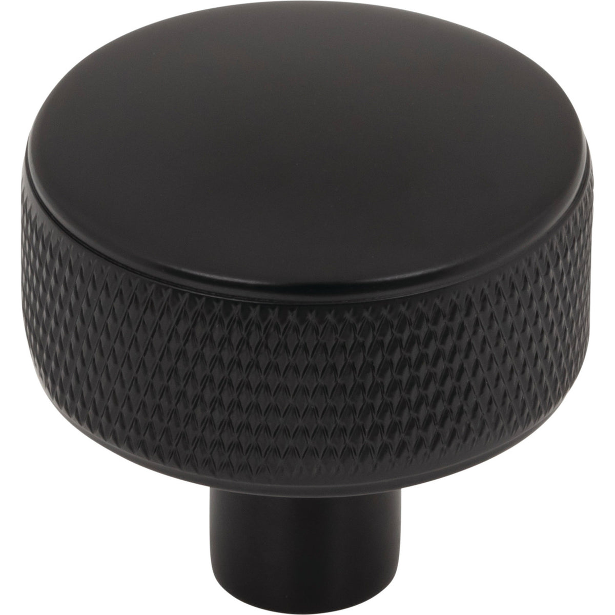 Top Knobs TK3230BLK: 1-1/4" Burnham Round Cabinet Knob - Flat Black