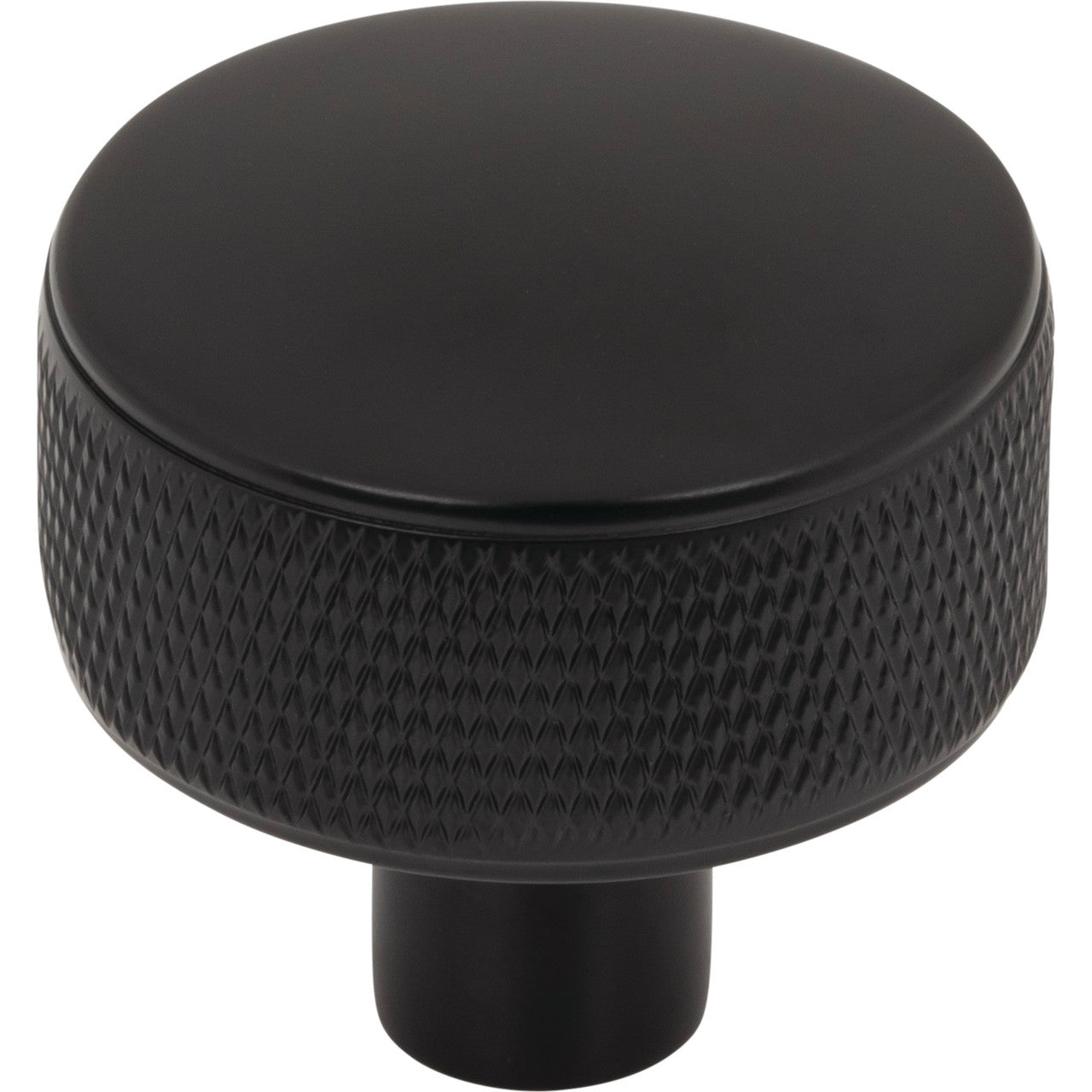 Top Knobs TK3230BLK: 1-1/4" Burnham Round Cabinet Knob - Flat Black