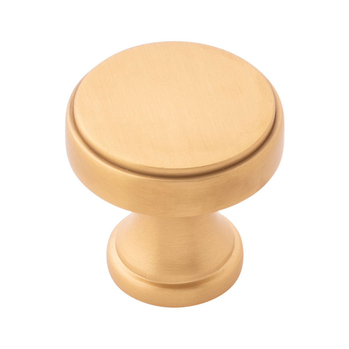 Belwith B077459-BGB: 1-1/4" Brownstone Cabinet Knob - Brushed Golden Brass