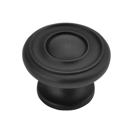 Hickory P3501-MB: 1-1/2" Cottage Cabinet Knob - Matte Black