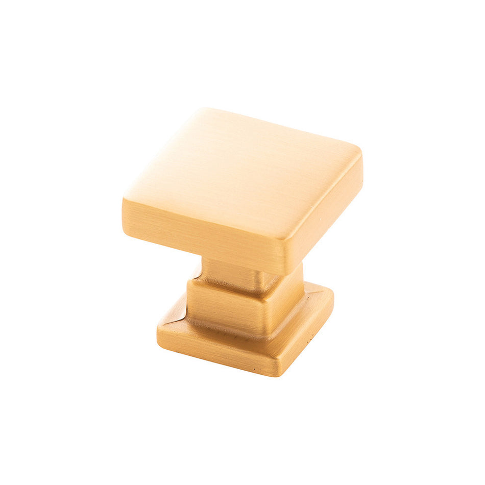 Belwith B077890BGB: 1" Brighton Cabinet Knob - Brushed Golden Brass