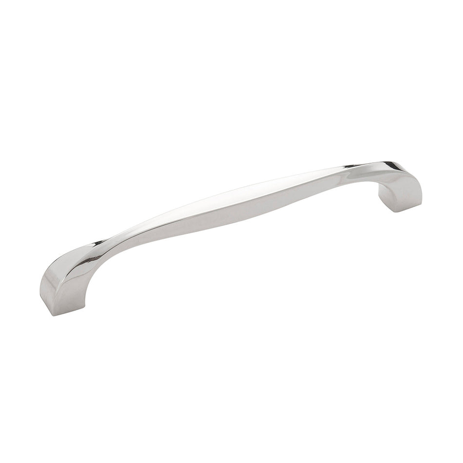 Hickory H076018-14: 160mm cc Twist Cabinet Pull - Polished Nickel