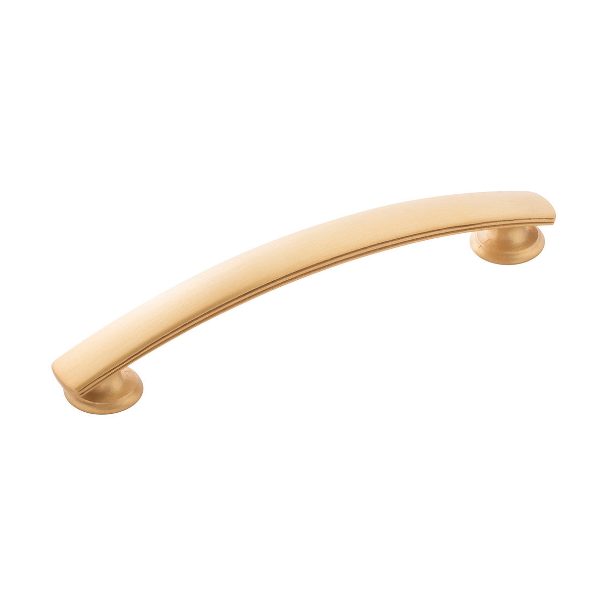 Hickory P2149-BGB: 128mm cc American Diner Arch Cabinet Pull - Brushed Golden Brass