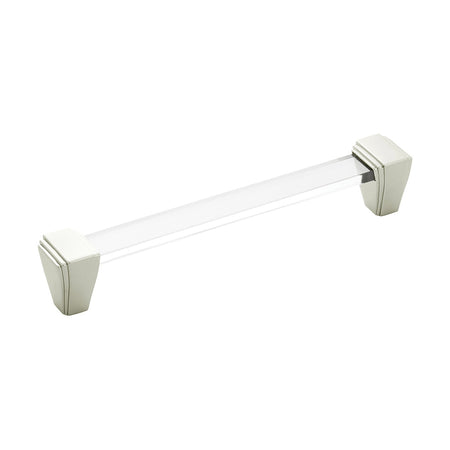 Belwith B077505-14: 160mm cc Belleclaire Cabinet Pull - Crysacrylic/Polished Nickel