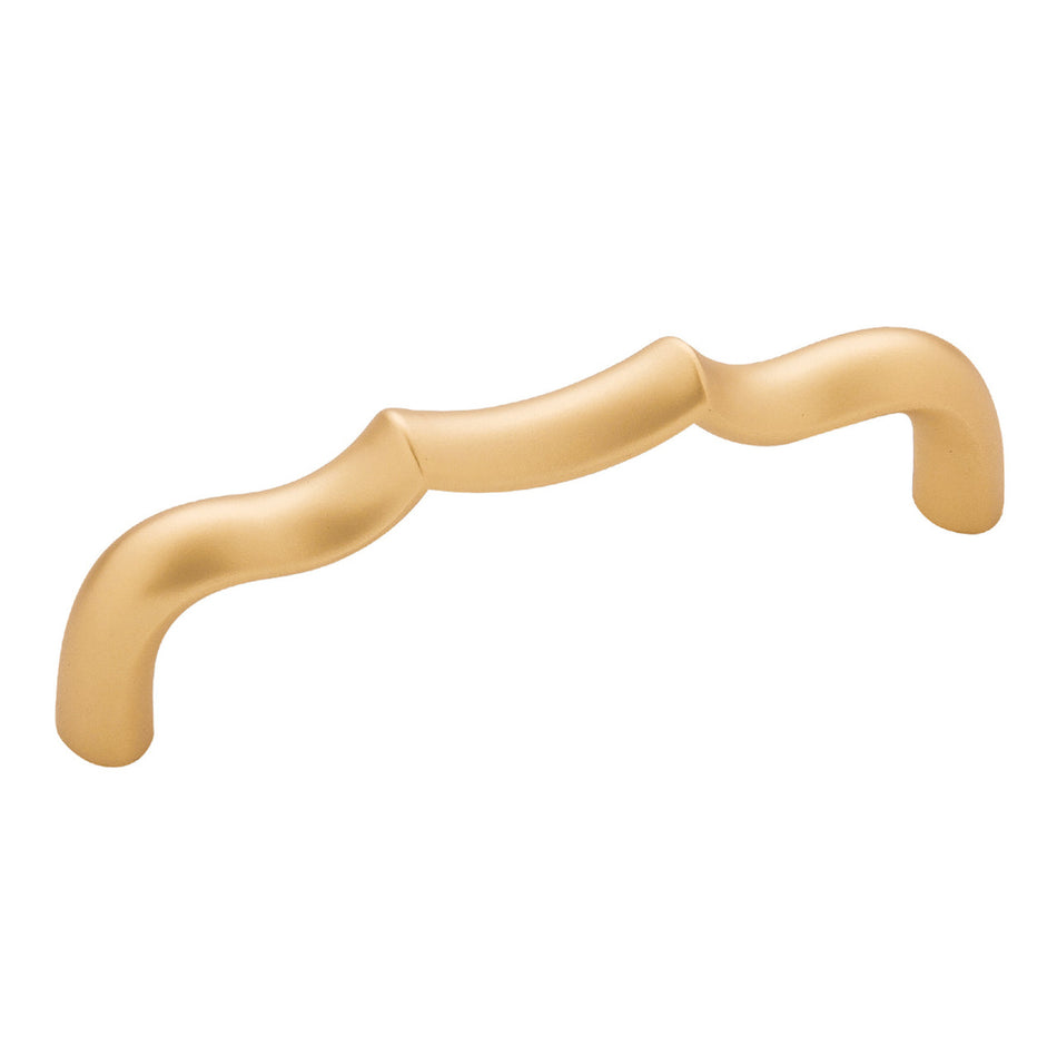 Belwith B076140-BGB: 96mm cc Trellis Cabinet Pull - Brushed Golden Brass