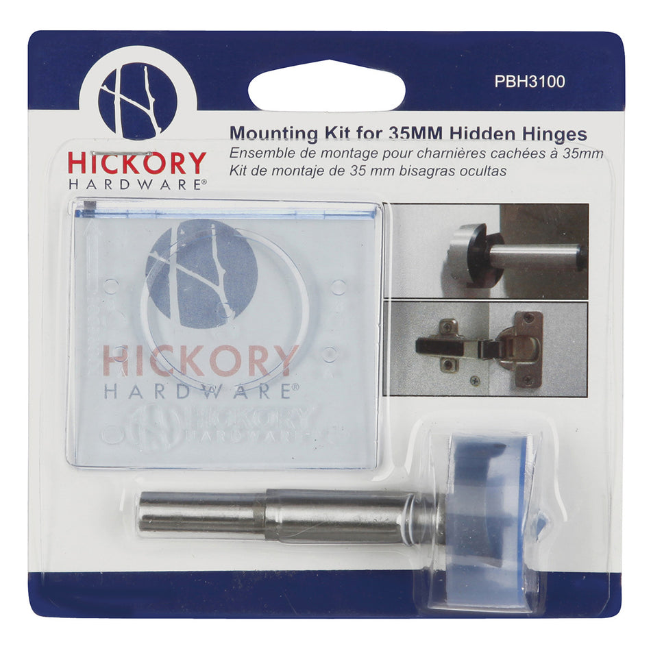 Hickory PBH3100: Mounting Templates Cabinet Door Concealed Hinge Mounting Kit Cabinet Hinge - Clear Blue