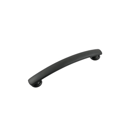 Hickory P2149-MB: 128mm cc American Diner Arch Cabinet Pull - Matte Black