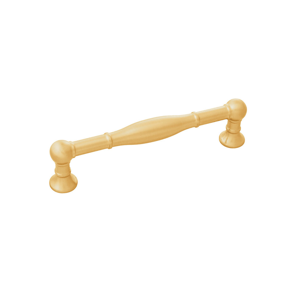 Belwith B075060-BGB: 128mm cc Fuller Cabinet Pull - Brushed Golden Brass