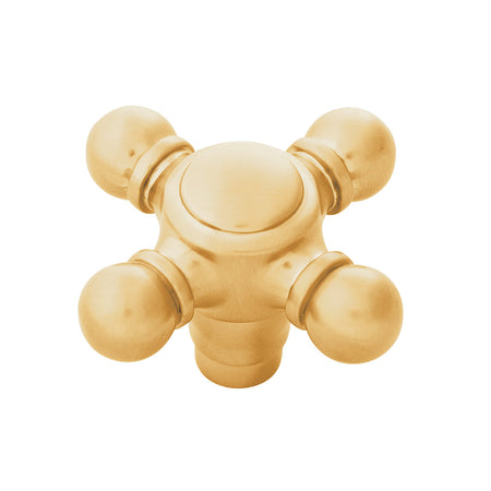 Belwith B076809-BGB: 2-1/8" Fuller Cabinet Knob - Brushed Golden Brass