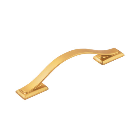 Hickory H078771BGB: 96mm cc Dover Arch Cabinet Pull - Brushed Golden Brass
