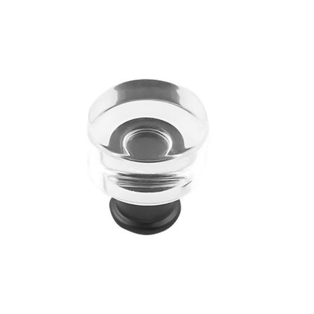 Hickory P3708-CAMB: 1" Midway Cabinet Knob - Crysacrylic/Matte Black