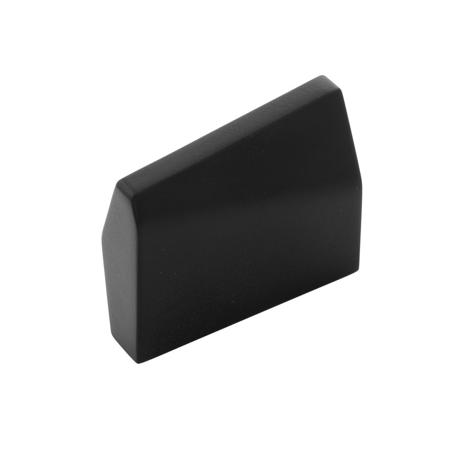 Belwith B077152-MB: 1" cc Veer Cabinet Knob - Matte Black