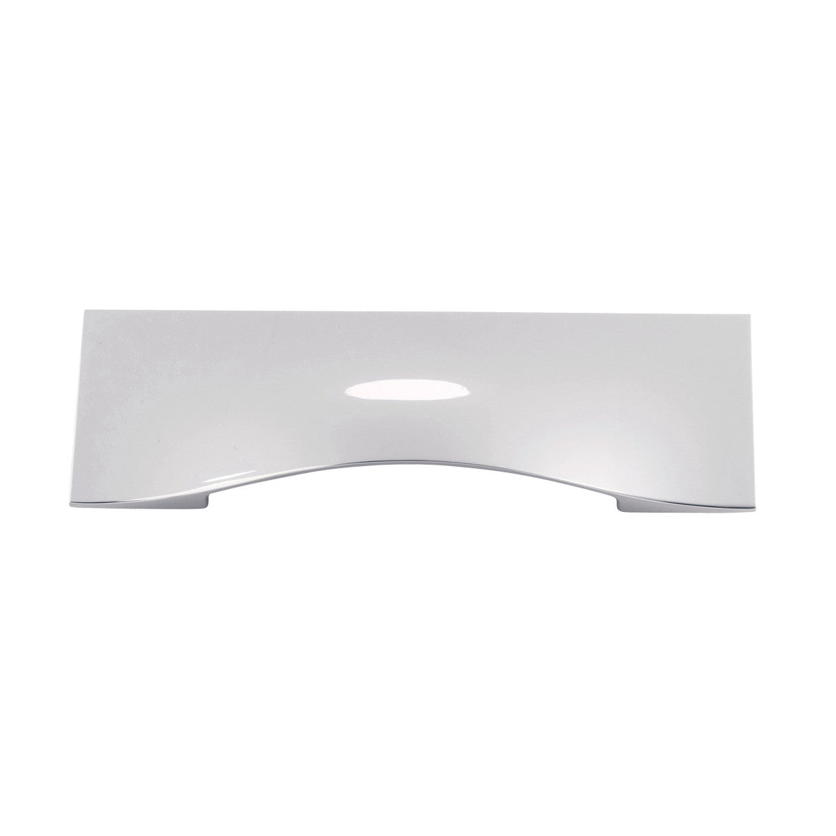 Belwith B077047-14: 96mm cc Emerge Cup Cabinet Pull - Polished Nickel