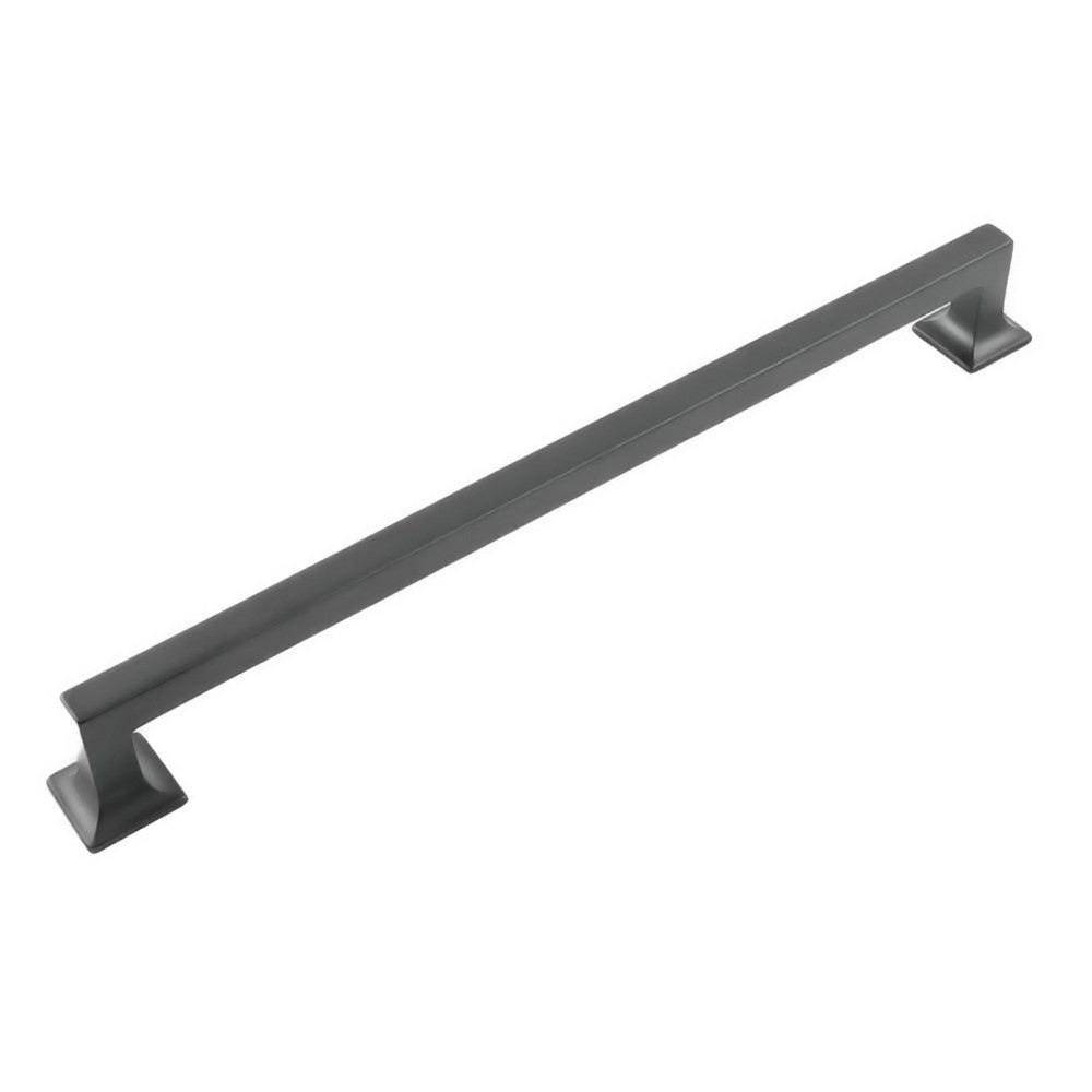 Hickory P3027-MB: 12" cc Studio Cabinet Pull - Matte Black
