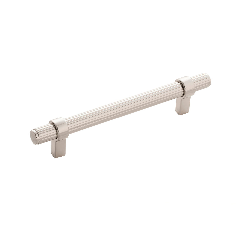 Belwith B076890-14: 128mm cc Sinclaire Cabinet Pull - Polished Nickel