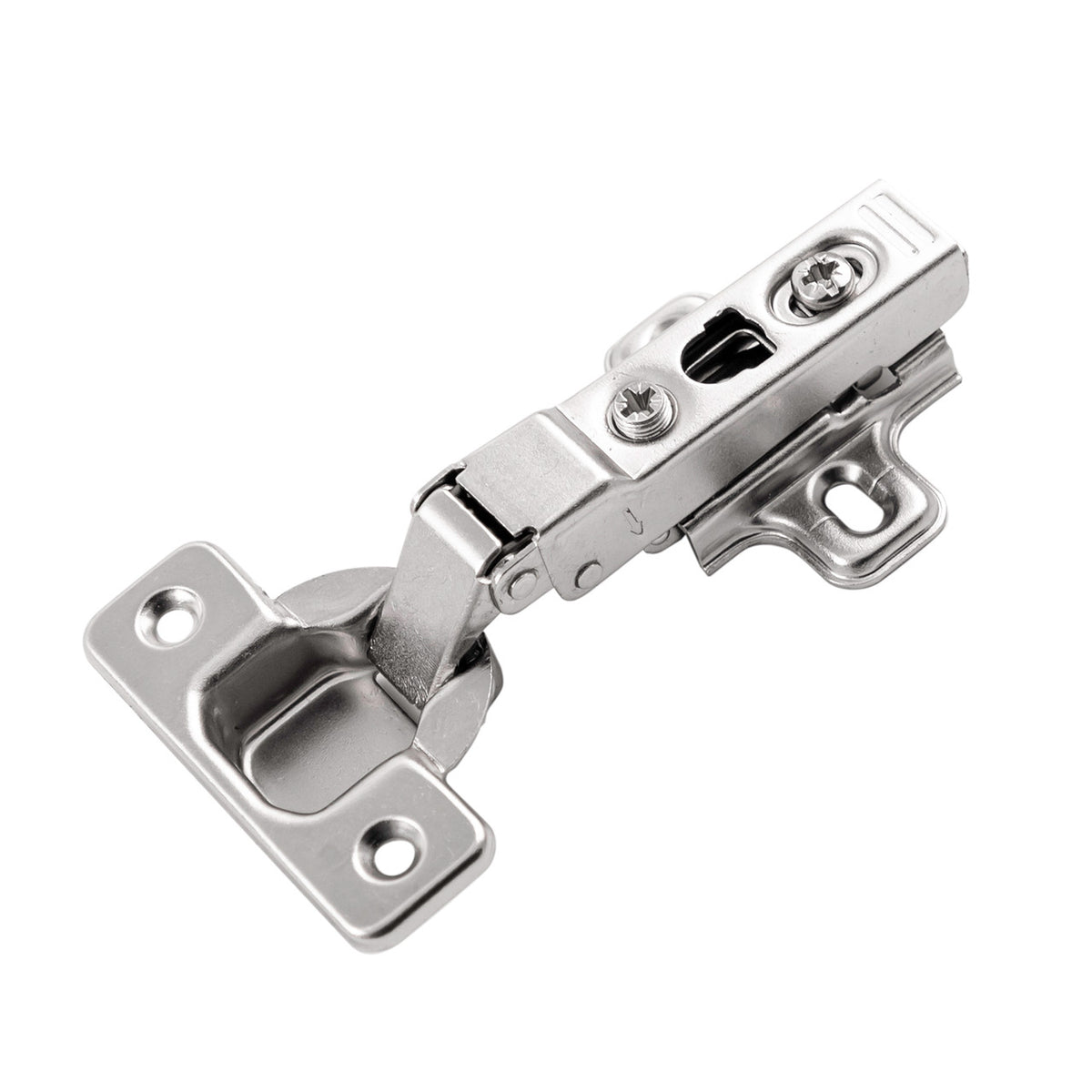 Hickory P5111-14: Concealed Frameless Snap-On Self-Close Cabinet Hinge - Polished Nickel