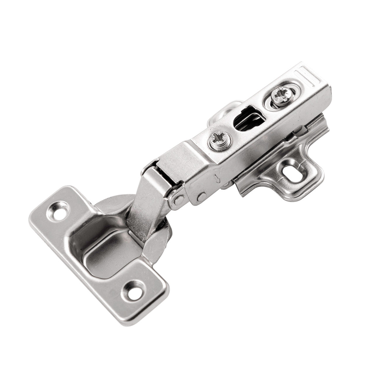 Hickory P5111-14: Concealed Frameless Snap-On Self-Close Cabinet Hinge - Polished Nickel