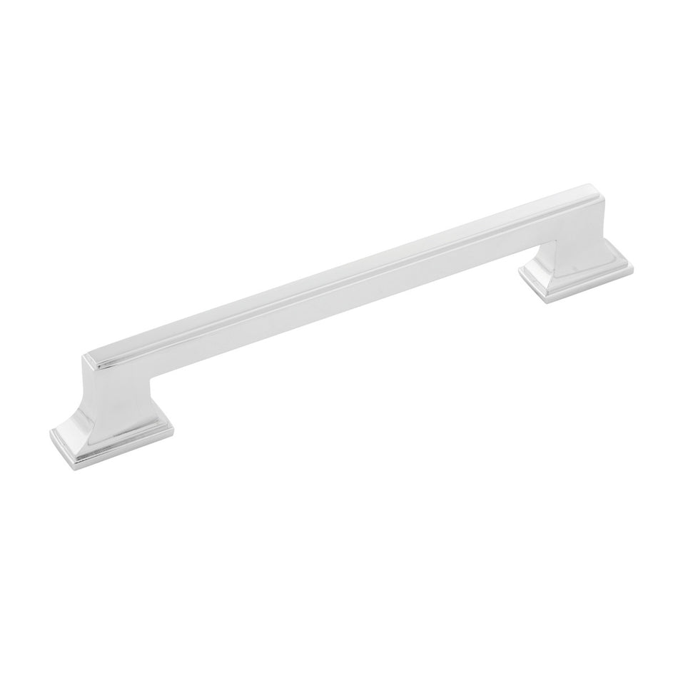 Belwith B077463-CH: 160mm cc Brownstone Cabinet Pull - Chrome