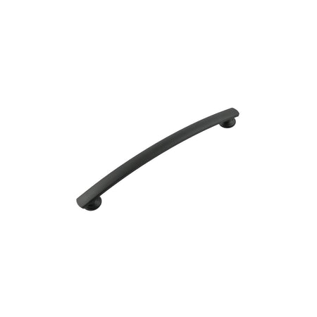 Hickory P2157-MB: 192mm cc American Diner Arch Cabinet Pull - Matte Black