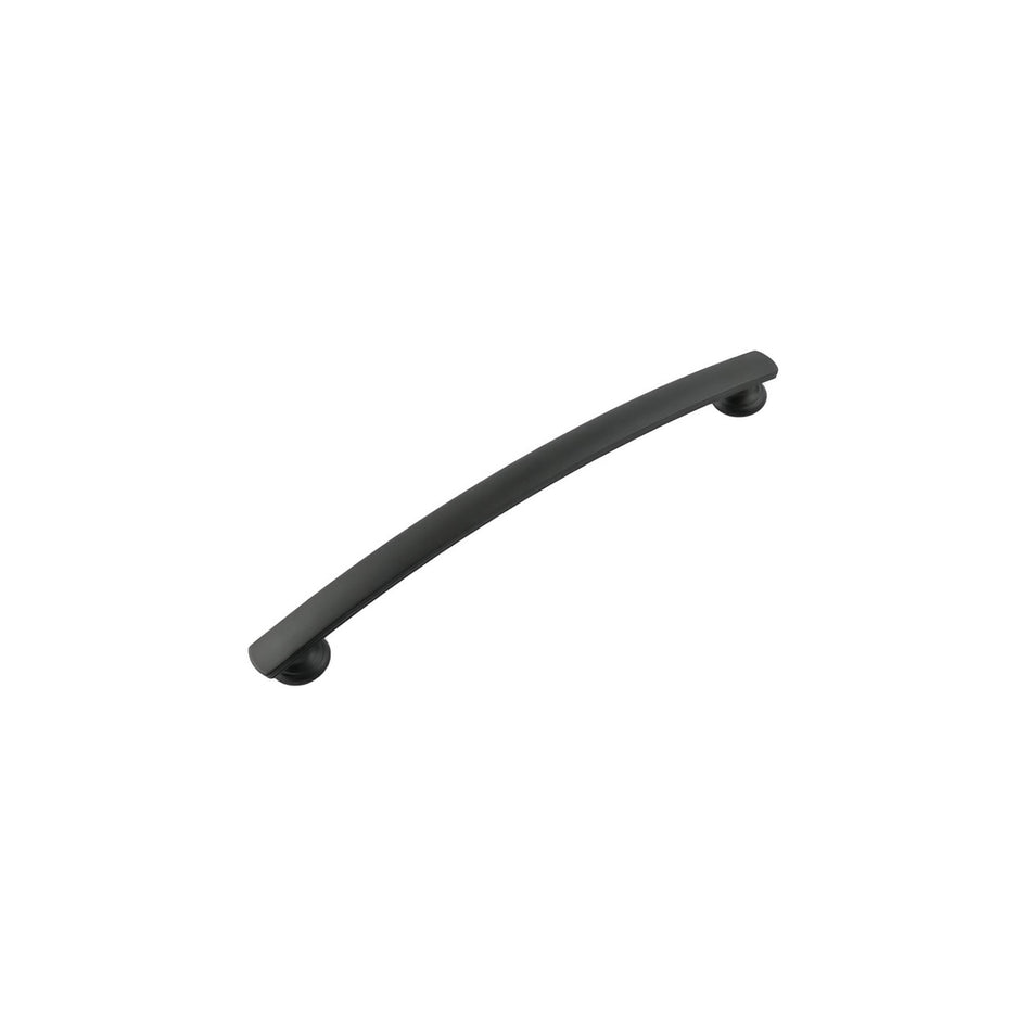 Hickory P2157-MB: 192mm cc American Diner Arch Cabinet Pull - Matte Black
