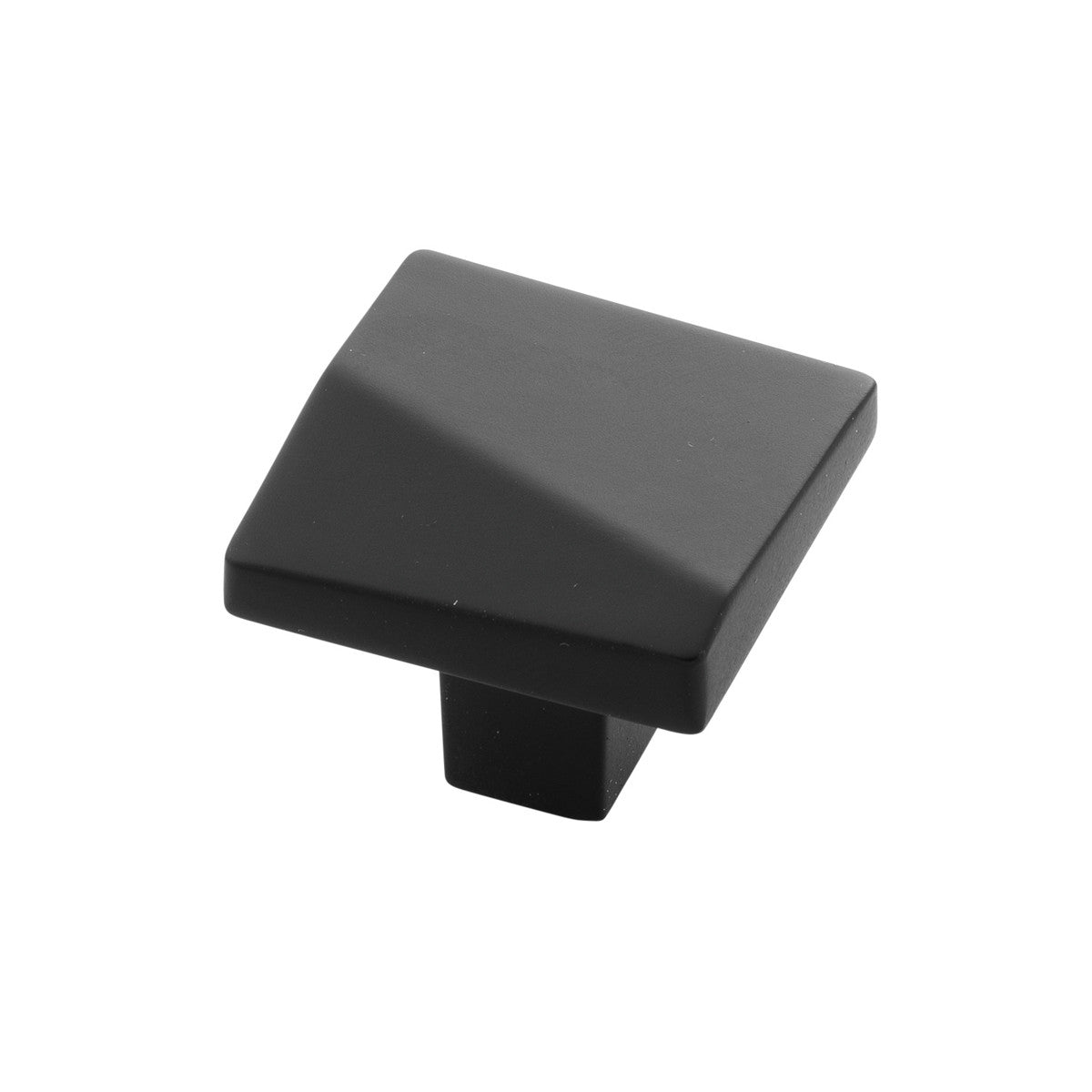Belwith B077150-MB: 1-3/8" Veer Cabinet Knob - Matte Black