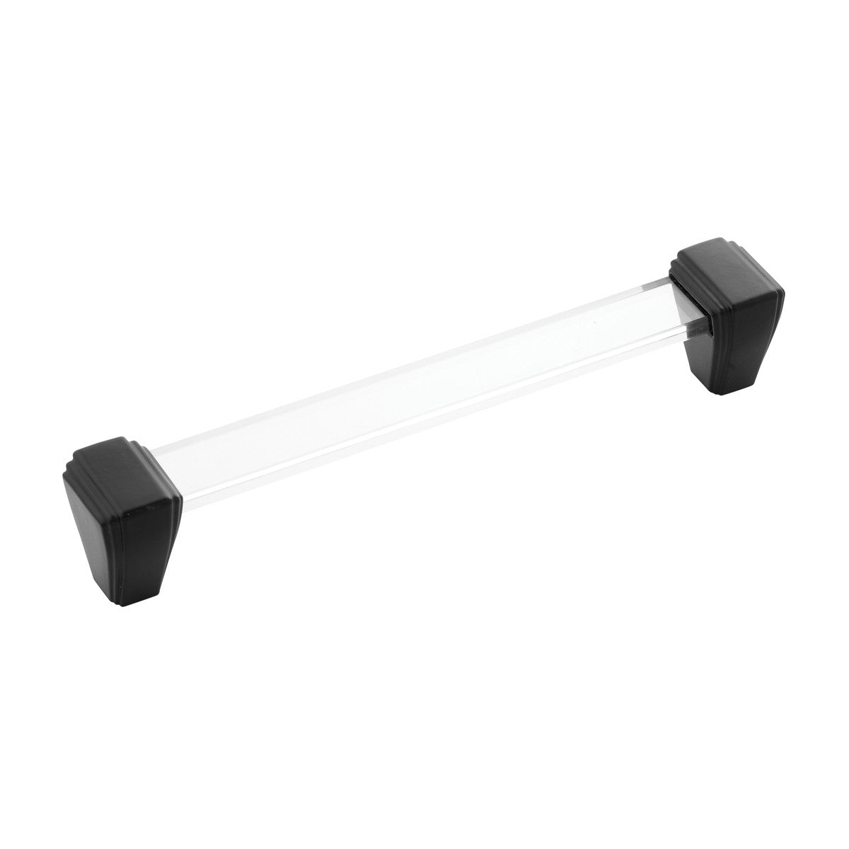 Belwith B077505-MB: 160mm cc Belleclaire Cabinet Pull - Crysacrylic/Matte Black